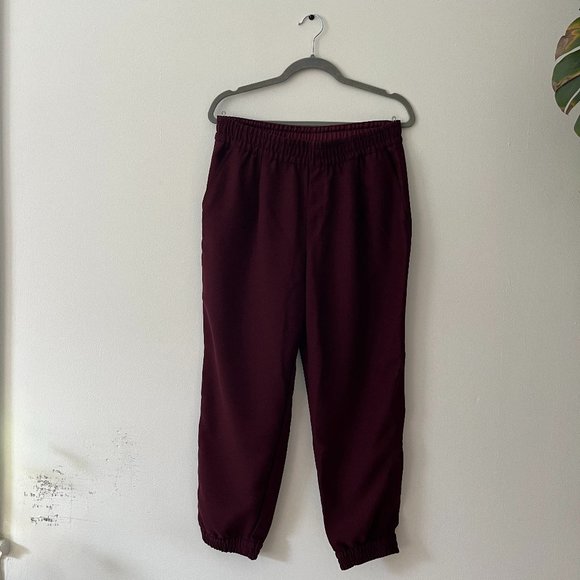 Wine Burgundy Crepe Gap Pants - Picture 4 of 4